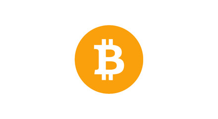 Bitcoin Cryptocurrency Digital Coin Symbol On White Background