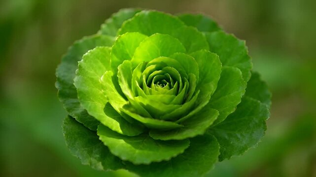 Succulent rosette macro background with slow traveling highlight across leaf surfaces