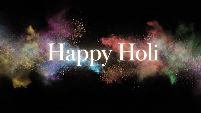 Happy Holi 4K Color Splash Animation | Vibrant Gulal Powder Burst Background | Indian Festival Cinematic Slow Motion Celebration