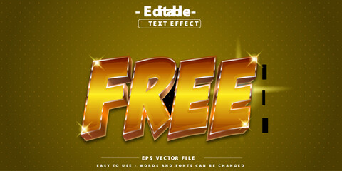 Glowing free text, editable text effect.