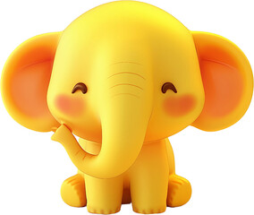 귀여운 노랑 코끼리 캐릭터