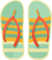 여름 슬리퍼 일러스트