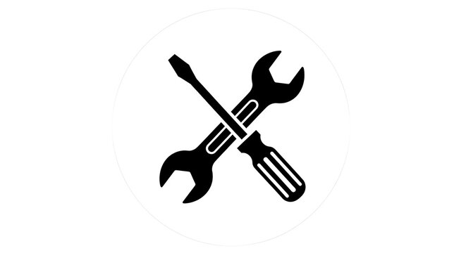 Tools icon with screwdriver and wrench.