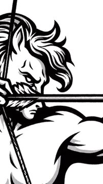centaur aiming bow and arrow.