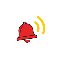 Fototapeta premium Alert Bell Icon Ringing for Incident Response and Notification