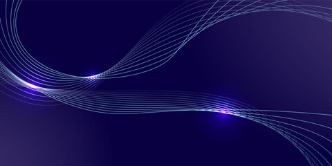 Digital Wavy Shape. Futuristic Presentation Concept. Dynamic Communication Illustration. Gradient Science Digital Flow. Technology Vector Background.