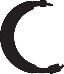 Reflective Safety Collar icon in silhouette on white background