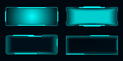 Futuristic frame cyberpunk style design element Technology HUD sci-fi © Mooam