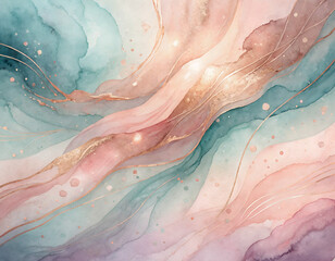 Fototapeta premium Abstract watercolor textured background with hand painted patterns and pastel art design