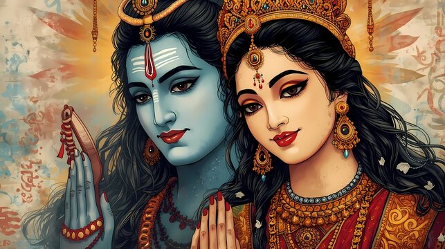 SHIVRATRI worship image of shiva and parvati SHIVSHAKTI