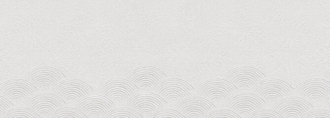 日本の伝統文様デザイン。青海波のエンボスが浮かび上がるシンプルな和風背景（ベクター・イラスト） © surface Change