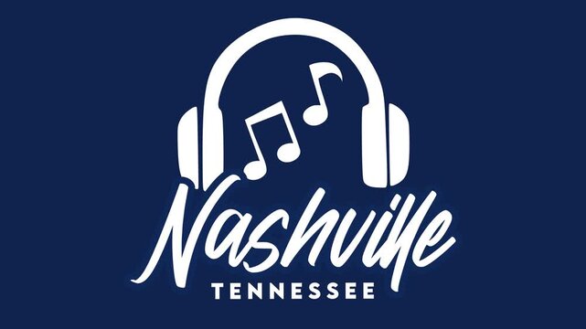 nashville tennessee with musical instrument silhouettes