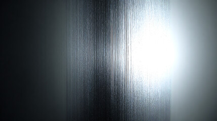 Naklejka premium Brushed Metal Surface with Vertical Lines and Bright Light