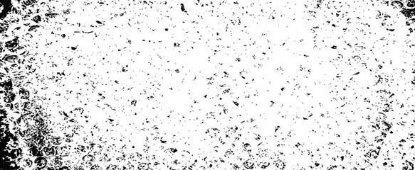 Obraz premium Vector Black Grunge Texture Overlay with Distressed Dust and Bubble Speckles Abstract Background Element
