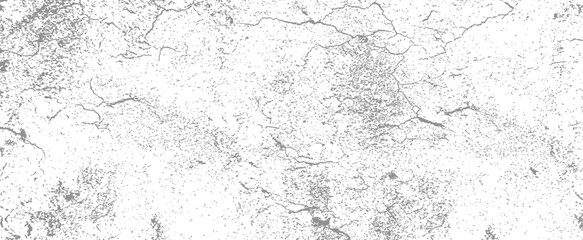 Monochromatic Distressed Vector Texture Overlay Gray Grunge Scratch and Cracked Wall Surface Abstract Background