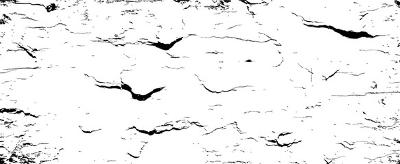 Black and White Cracked Paint Grunge Texture Overlay Vector