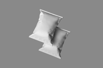 two chips bag in clean background