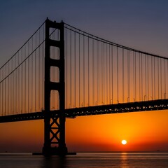 Fototapeta premium Golden Gate Bridge at Sunset San Francisco.