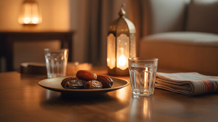 Fototapeta premium table setting in home