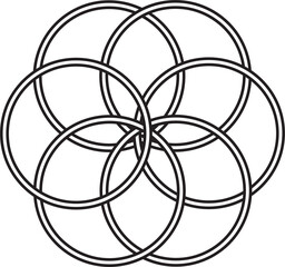 Set of various overlapping elements. Geometric design