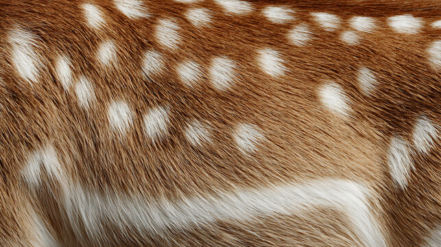 Close-up of Spotted Fawn Fur Texture animal fur deer