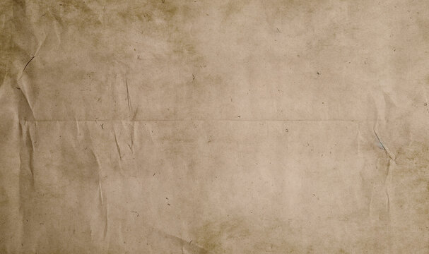 Faded condition crumpled old grunge paper texture.