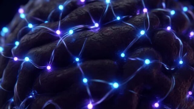 Memory improvement glowing neural network lights dark brain model suggesting cognitive enhancement and futuristic neuroscience inspiration with
