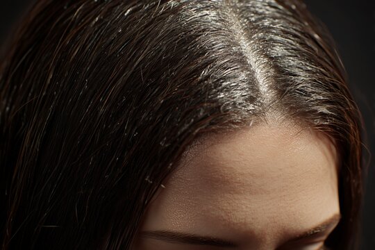 scalp with oily hair, dandruff treatment, haircare serum