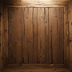 Close up of a rustic wooden wall with textured planks and warm lighting