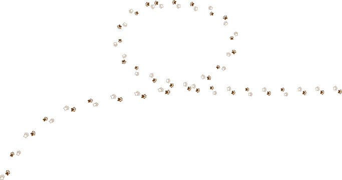 pawprint doodle line pet