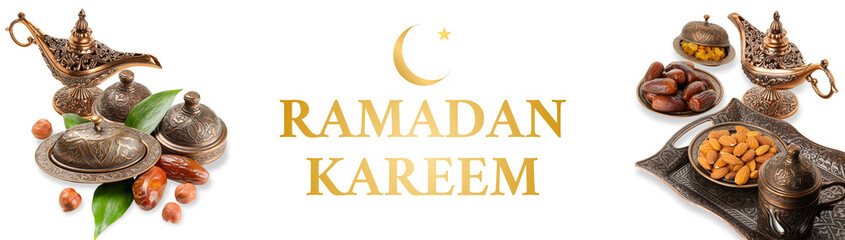 Traditional sweets and dates displayed for Ramadan celebrations