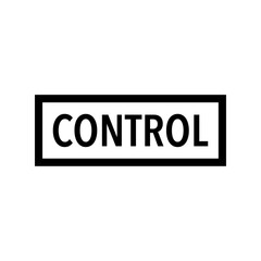 Obraz premium Simple control label in black and white for industrial use