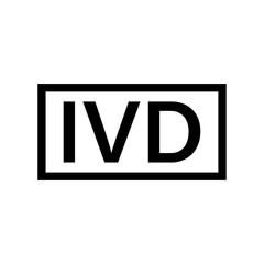 Fototapeta premium Modern logo design with IVD text in black rectangle