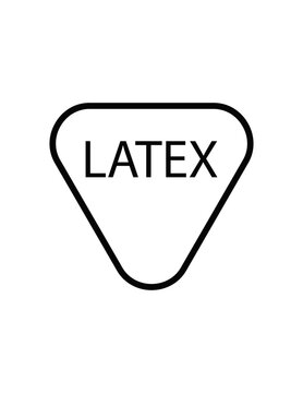 Modern latex logo design with clean lines and simple typography