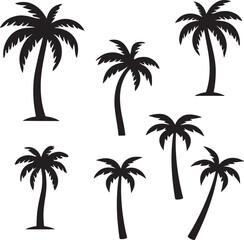 set of palm trees ,set of palms.palm, tree