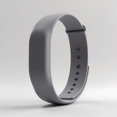 Gray Silicone Fitness Band Ring on White Surface