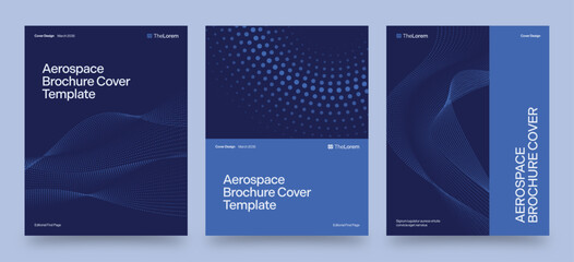 Plakat Brochure Cover Template in Modern Technology Startup Style for Agency Report Cover Front Page Design