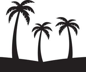 Obraz premium set of palm trees ,set of palms.palm, tree