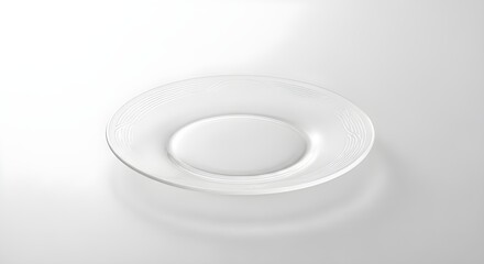 empty plate on white background