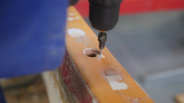 Drilling into fiberglass fishing boat gunwale to mount oarlock