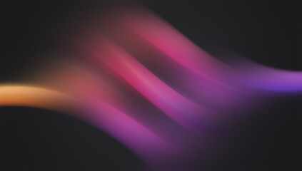 Dynamic abstract background with vibrant gradient light waves on dark