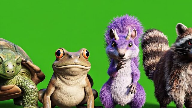 Animated Forest Animals in 3D Rendering