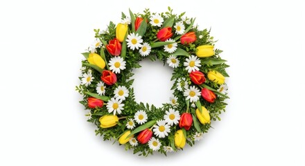 Floral Wreath with Tulips