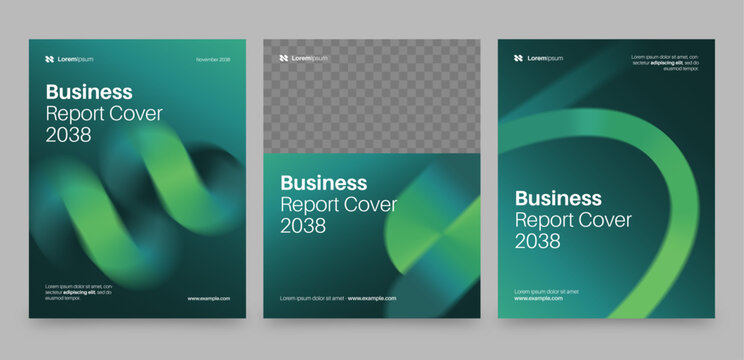 Brochure Cover Template & Front Page Design for Modern Abstract & Creative Blue Report Cover Layouts