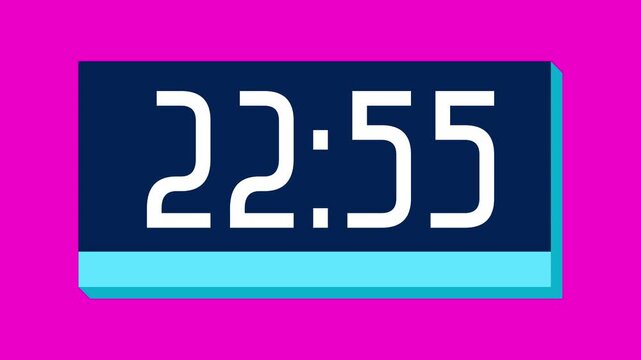 Countdown timer from 23 minute to 22 minute on pink background suitable for presentations, productivity, educational content, and more