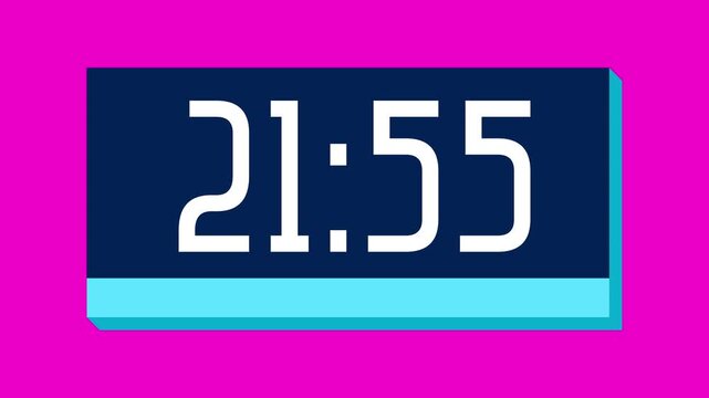 Countdown timer from 22 minute to 21 minute on pink background suitable for presentations, productivity, educational content, and more