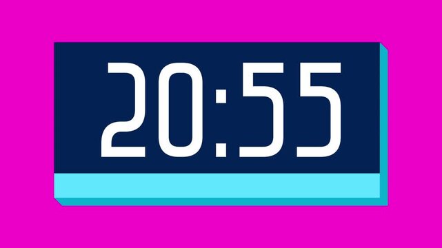 Countdown timer from 21 minute to 20 minute on pink background suitable for presentations, productivity, educational content, and more