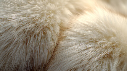 Soft white and cream fur texture close-up graphic design