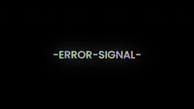 A bright error signal appears on a black background, indicating a malfunction or issue.