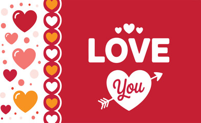 Romantic Love You Heart Design, Art & Illustration